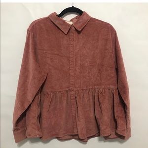 American eagle peplum button down shirt, lightly used.